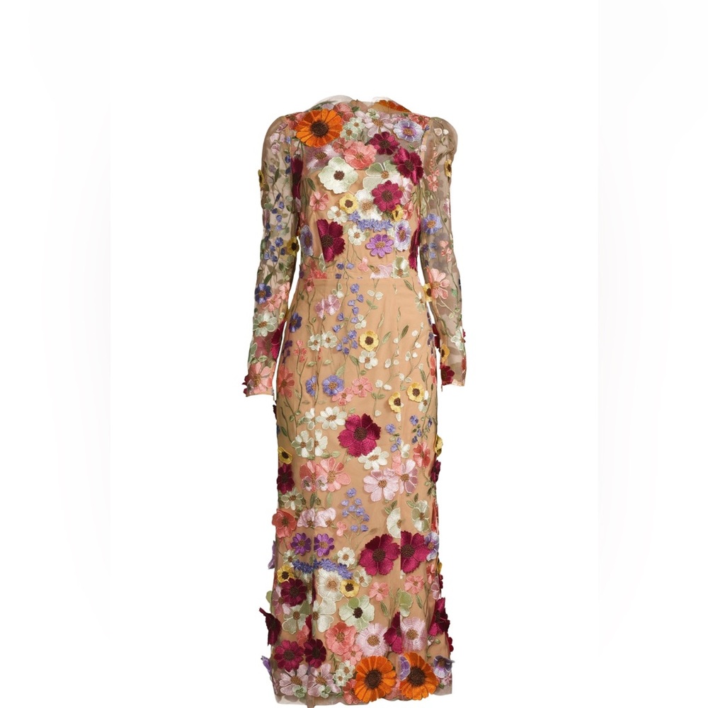 Elliatt Shannon Floral Applique Midi-Dress size small